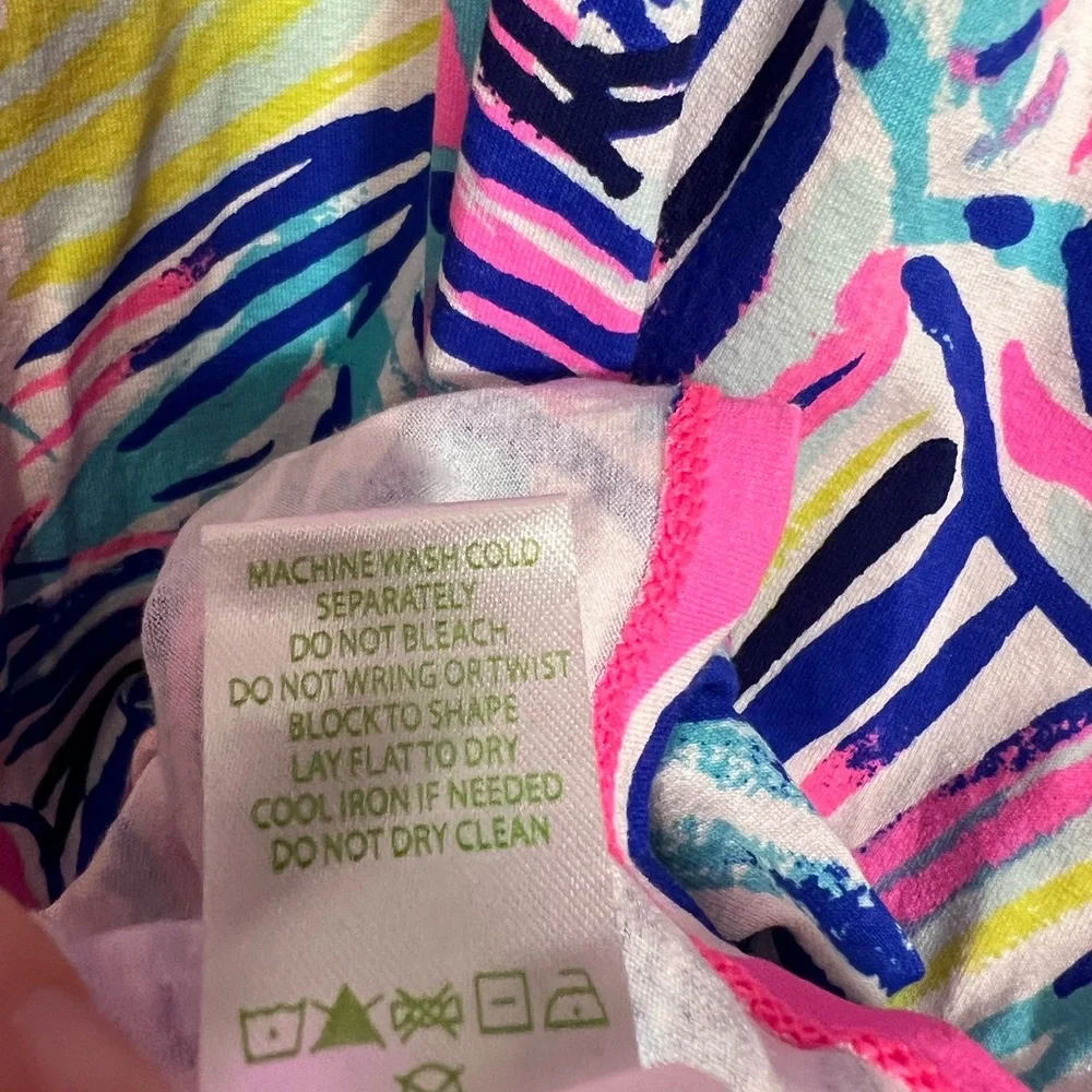 Lilly Pulitzer Somerset Open Shoulder Tiki Pink Cabana Dress - Picture 8 of 8